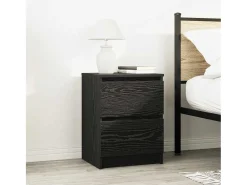 Mueble de TV de madera de ingeniería negro 40x35x54 cm