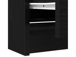 Mueble de TV de madera de ingeniería negro 40x35x54 cm