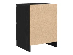 Mueble de TV de madera de ingeniería negro 40x35x54 cm