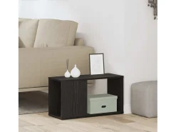 Mueble de TV de madera de roble negro 60x24x32 cm