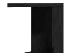 Mueble de TV de madera de roble negro 60x24x32 cm