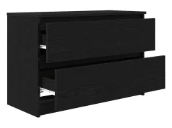 Mueble de TV de madera de ingeniería negro 80x35x54 cm