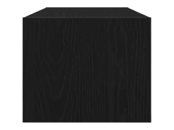 Mueble de TV de madera de roble negro 80x31x25,5 cm