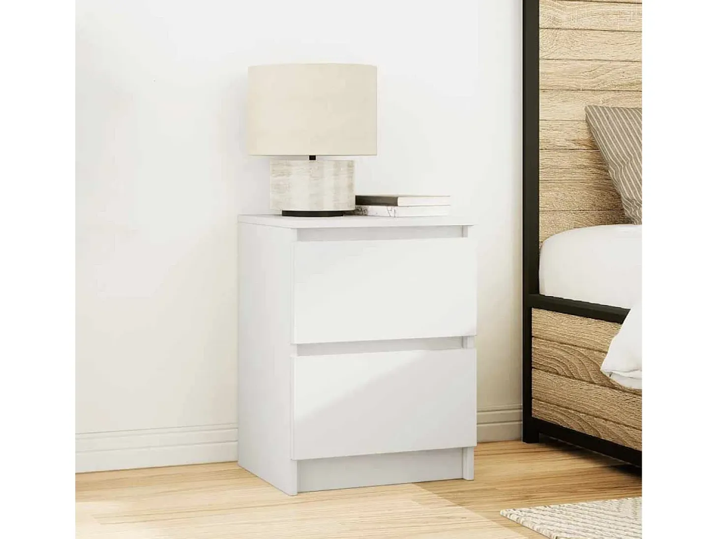 Mueble de TV de madera de ingeniería blanco 40x35x54 cm