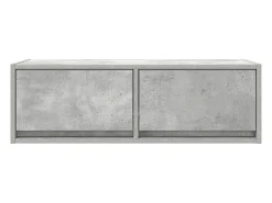 Mueble de TV de madera de ingeniería gris hormigón 80x31x25,5cm