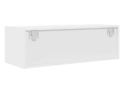Mueble de TV de madera de ingeniería blanco 80x31x25,5 cm