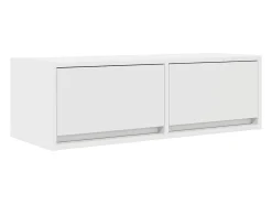 Mueble de TV de madera de ingeniería blanco 80x31x25,5 cm