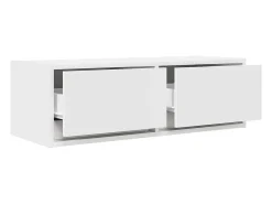 Mueble de TV de madera de ingeniería blanco 80x31x25,5 cm