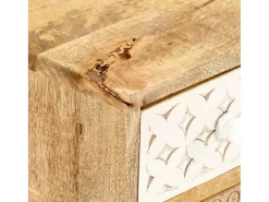 Mueble de TV de madera maciza de mango 120x30x40 cm