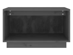 Mueble de TV de madera maciza de pino gris 60x35x35 cm