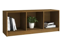 Mueble de TV de madera maciza pino marrón miel 104x33x41 cm