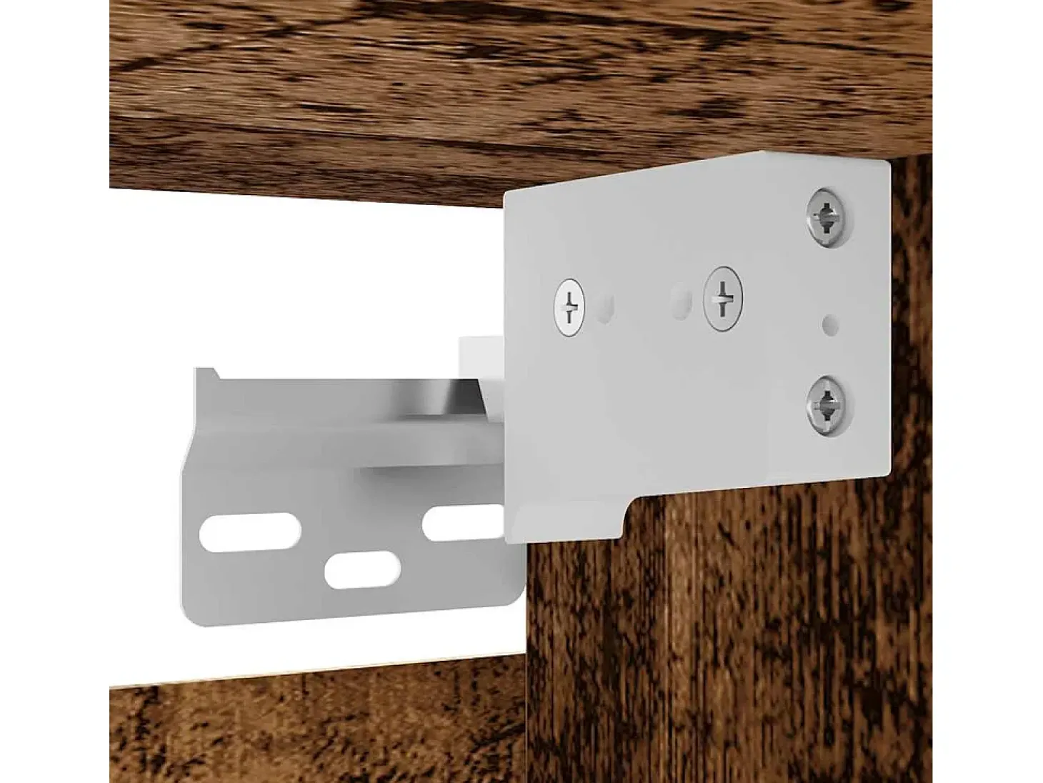 Mueble de TV de pared de 2 piezas, madera vieja, 30,5x30x30 cm