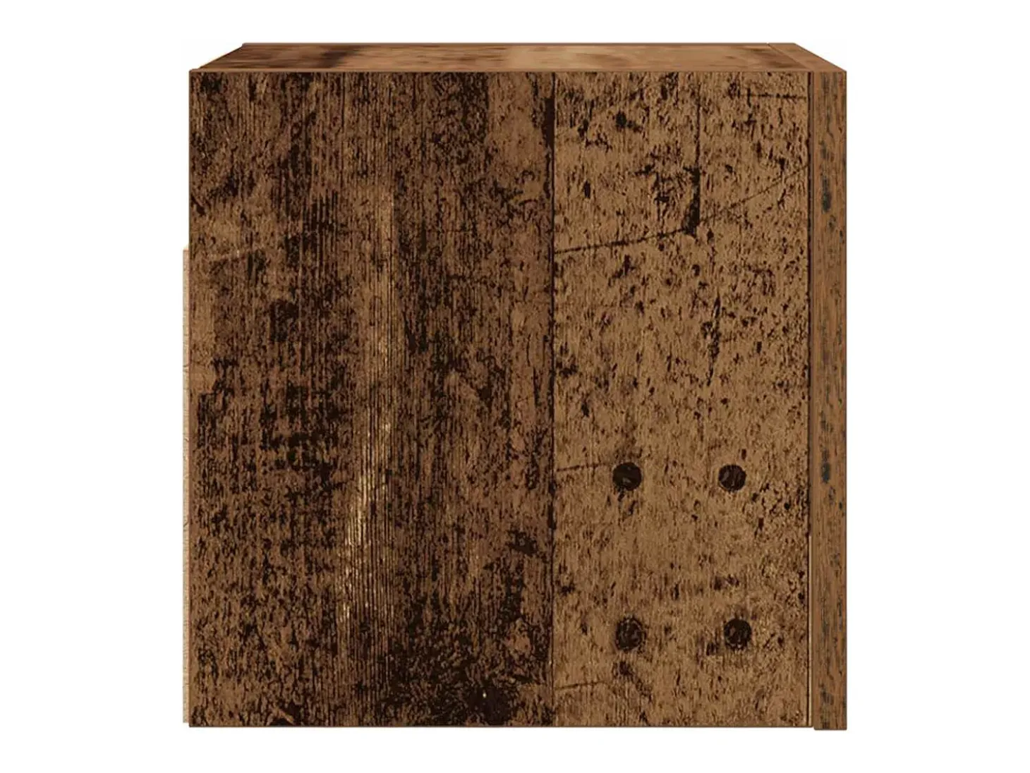 Mueble de TV de pared de 2 piezas, madera vieja, 30,5x30x30 cm