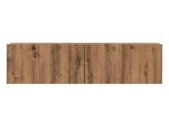 Mueble de TV de pared, roble hecho a mano, 120x30x30 cm, madera de ingeniería