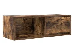 Mueble de TV de roble ahumado 80x31x25,5cm Madera de ingeniería