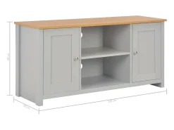 Mueble de TV gris 120x39x58 cm