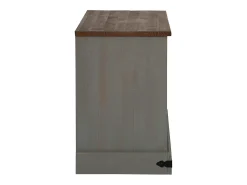 Mueble de TV HALDEN con puerta corredera gris 110x40x60 cm