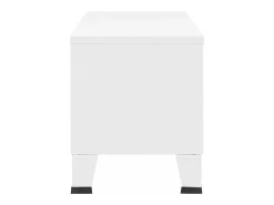 Mueble de TV industrial metal blanco 105x35x42 cm