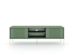 Mueble de TV Iseo verde ahumado/dorado/dorado