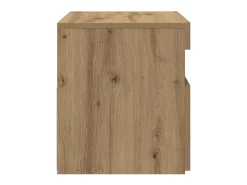 Mueble de TV luces LED madera roble artisan 60x35x40 cm