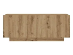 Mueble de TV luces LED madera roble artisan 180x35x40 cm