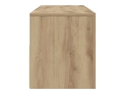 Mueble de TV luces LED madera roble artisan 120x35x40 cm