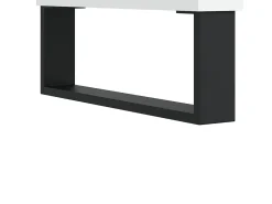 Mueble de TV madera contrachapada blanco 150x30x44,5 cm