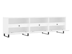 Mueble de TV madera contrachapada blanco 150x30x44,5 cm