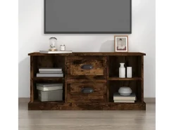 Mueble de TV madera contrachapada roble ahumado 99,5x35,5x48 cm