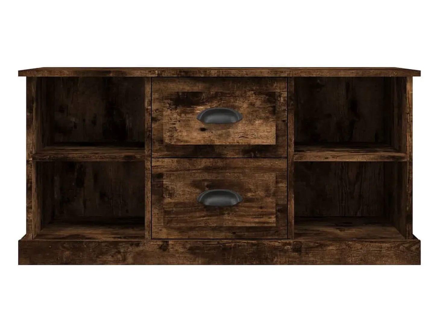 Mueble de TV madera contrachapada roble ahumado 99,5x35,5x48 cm