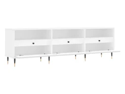 Mueble de TV madera contrachapada blanco 150x30x44,5 cm