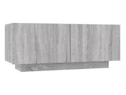 Mueble de TV madera contrachapada gris Sonoma 100x35x40 cm ES79185