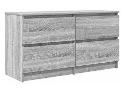 Mueble de TV madera contrachapada gris Sonoma 100x35x54 cm
