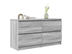 Mueble de TV madera contrachapada gris Sonoma 100x35x54 cm