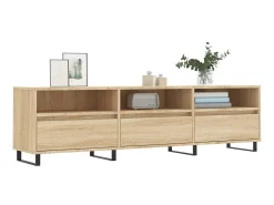 Mueble de TV madera contrachapada roble Sonoma 150x30x44,5 cm ES88638