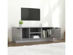 Mueble de TV madera contrachapada gris Sonoma 102x35x36,5 cm