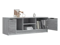 Mueble de TV madera contrachapada gris Sonoma 102x35x36,5 cm
