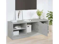 Mueble de TV madera contrachapada gris hormigón 102x35,5x36,5cm ES96753
