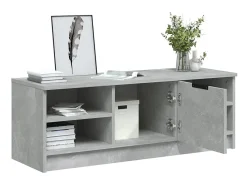 Mueble de TV madera contrachapada gris hormigón 102x35,5x36,5cm ES96753