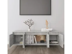 Mueble de TV madera contrachapada gris hormigón 120x30x40,5 cm