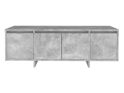 Mueble de TV madera contrachapada gris hormigón 120x30x40,5 cm