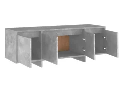 Mueble de TV madera contrachapada gris hormigón 120x30x40,5 cm