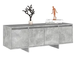 Mueble de TV madera contrachapada gris hormigón 120x30x40,5 cm