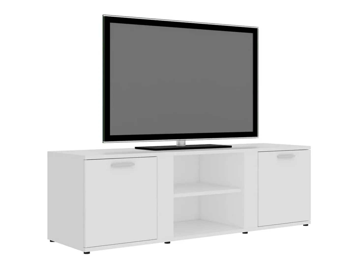 Mueble de TV madera contrachapada blanco 120x34x37 cm