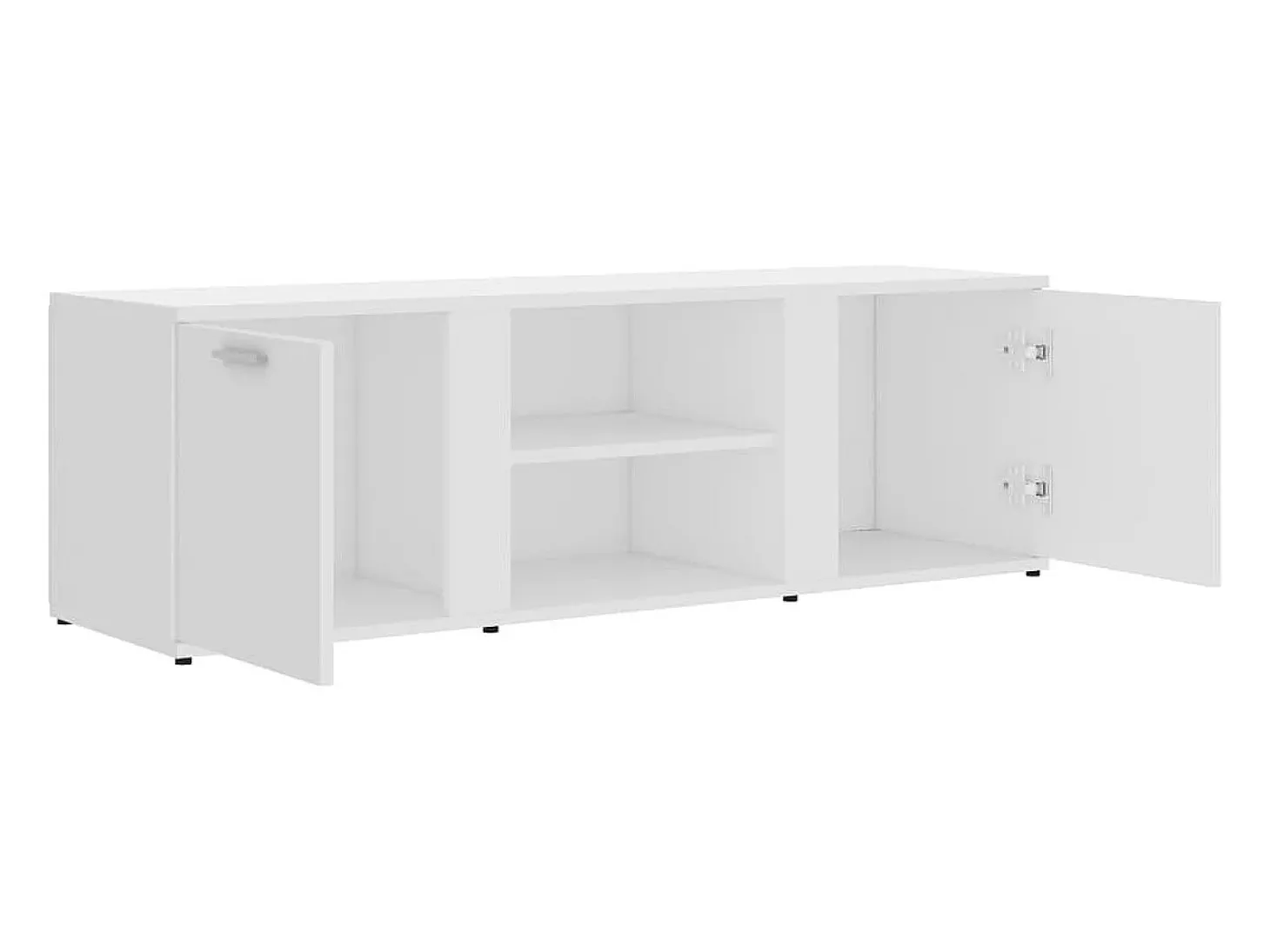 Mueble de TV madera contrachapada blanco 120x34x37 cm