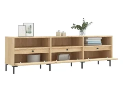 Mueble de TV madera contrachapada roble Sonoma 150x30x44,5 cm