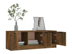 Mueble de TV madera contrachapada roble ahumado 102x35x36,5 cm