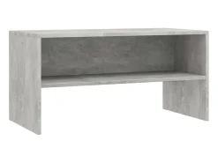 Mueble de TV madera contrachapada gris hormigón 80x40x40 cm ES720800