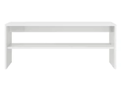 Mueble de TV madera contrachapada blanco brillante 100x40x40 cm