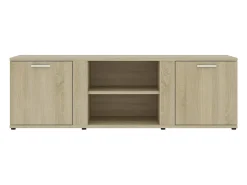 Mueble de TV madera contrachapada color roble 120x34x37 cm